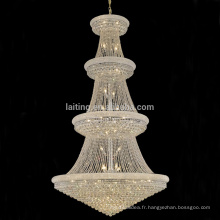 Lampe pendante en cristal longue traditionnelle aristocratique accrochante